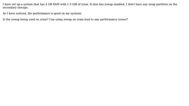 Unix & Linux: Effect of enabling zswap on zram without any disk swap смотреть онлайн