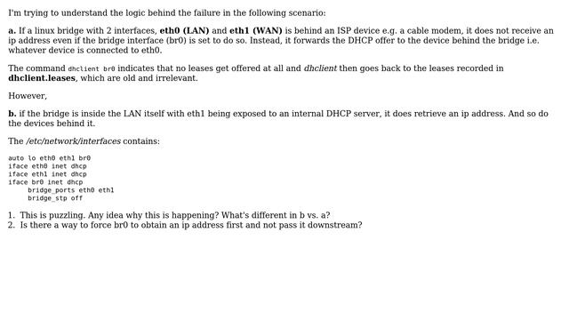 DevOps & SysAdmins: Force linux bridge to obtain ip via DHCP смотреть онлайн