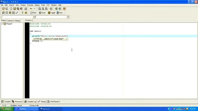 First Console Program in C Language смотреть онлайн