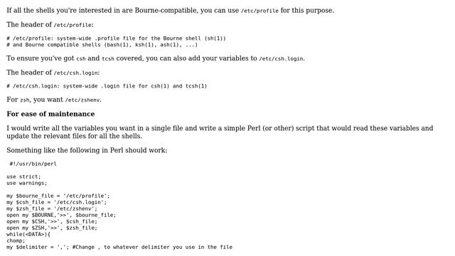 Unix & Linux: Setting user environment variable permanently, outside shell? смотреть онлайн
