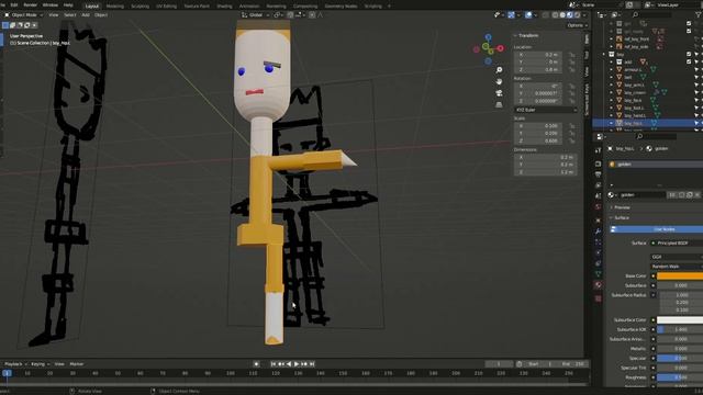 Моделирование Мальчика-чиби в Blender3d (часть 2)