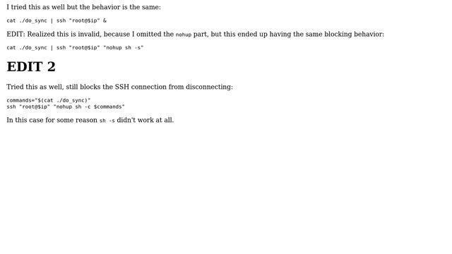 SSH process won't end when I run a background command on remote host (2 Solutions!!) смотреть онлайн
