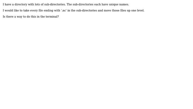 Unix & Linux: Move all files of certain filetype in all sub directories up one level смотреть онлайн