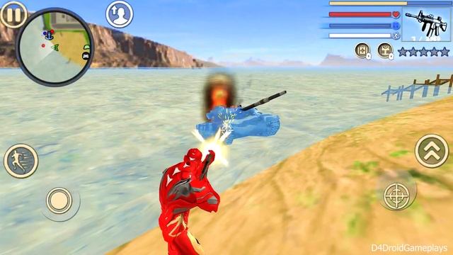 Iron Rope Hero Vice Town City Crime Simulator #28 - Fun at Military Camp - Android Gameplay смотреть онлайн
