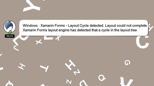 Windows : Xamarin Forms - Layout Cycle detected. Layout could not complete смотреть онлайн