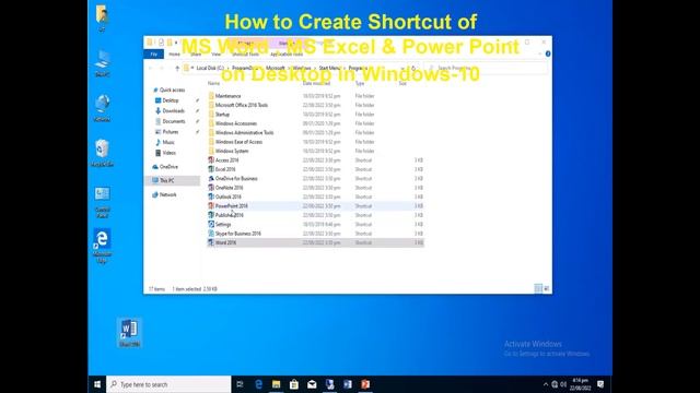 MS OFFICE DESKTOP ICON смотреть онлайн