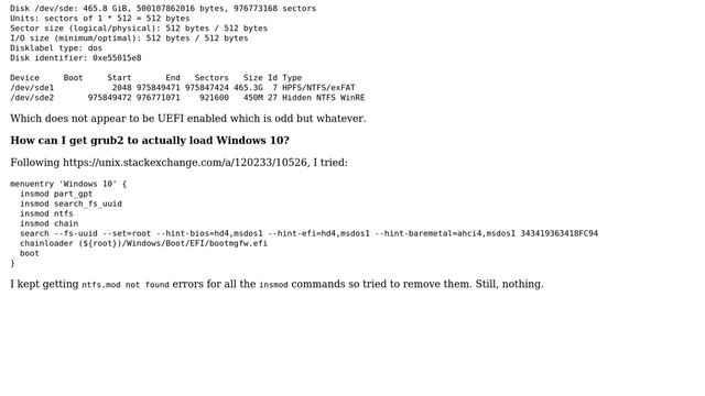 grub2 and windows in UEFI mode woes смотреть онлайн