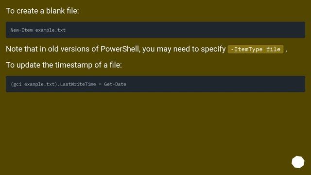 Equivalent of Linux `touch` to create an empty file with PowerShell смотреть онлайн