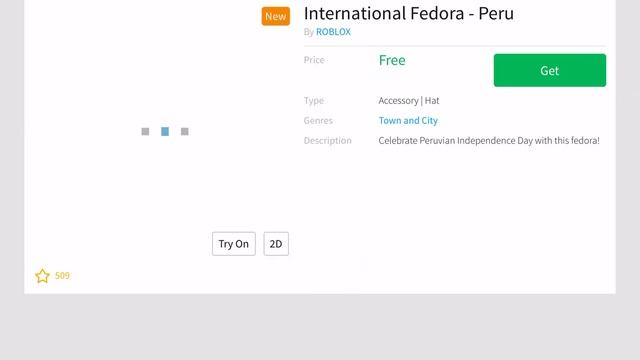 ROBLOX| |FREE ITEM| How to get international fedora- Peru смотреть онлайн