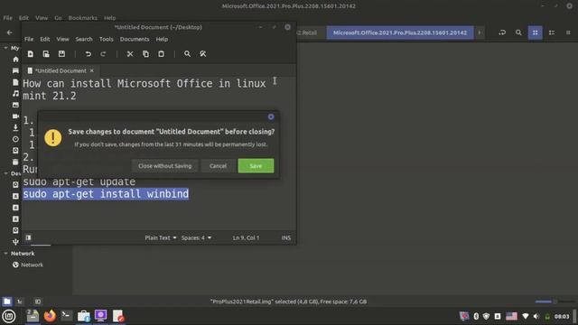How can install Microsoft Office in linux mint 21.2 смотреть онлайн
