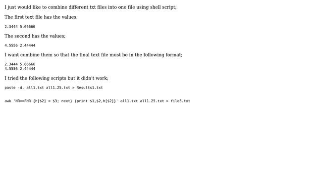 Unix & Linux: Shell Script combining two columns from txt file to another! смотреть онлайн