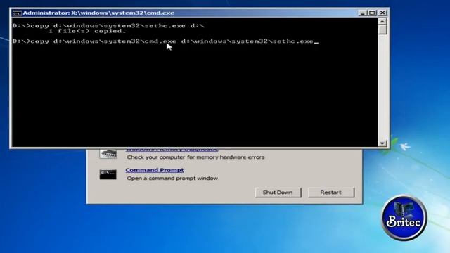 Change or Reset Forgot Windows 7 Password with Windows Disk смотреть онлайн