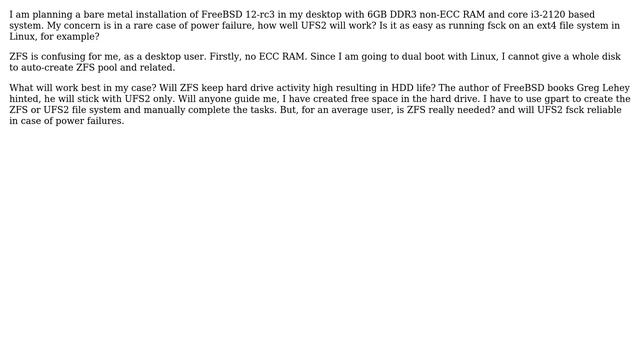 Unix & Linux: UFS2 file system in FreeBSD - reliability in case of recovering from power outages? смотреть онлайн