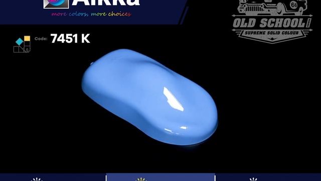 Aikka Paints 7451K Supreme Solid Colour for Car Spray Painting. Colour Code 7451K. Old School Solid смотреть онлайн