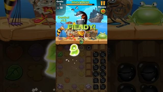 Best Fiends Perilous Waters Level 64 Hero World Tour walkthrough ios android gameplay HD смотреть онлайн