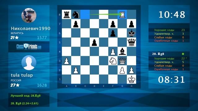 Chess Game Analysis: tula tulap - Николаевич1990 : 1-0 (By ChessFriends.com) смотреть онлайн