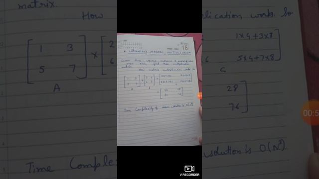 Strassen's Matrix Multiplication - Unit 1 смотреть онлайн