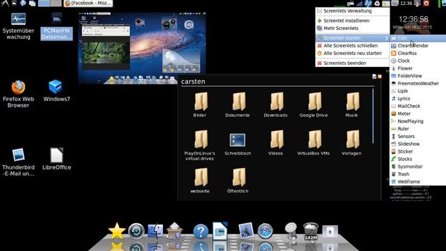 LXDE Black Screenlets Systemmonitor Folderview смотреть онлайн