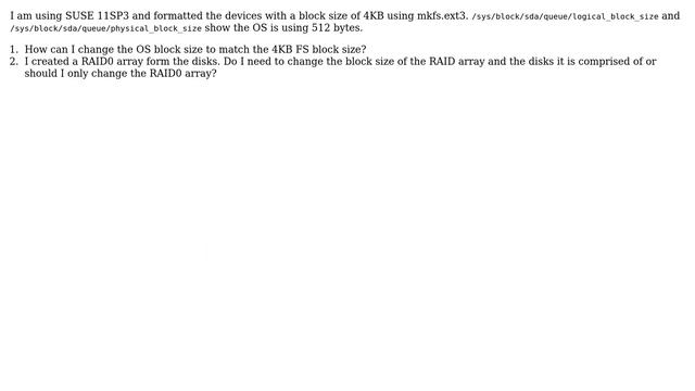 Unix & Linux: How do I change the OS block size? смотреть онлайн