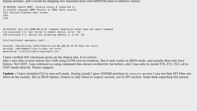 Unable to install Fedora 23 as UEFI смотреть онлайн
