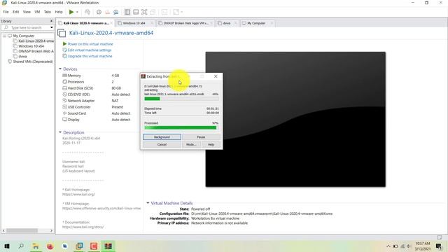 cara install image kali linux 2021.1 ke vmware di windows 10 terbaru dan terlengkap смотреть онлайн
