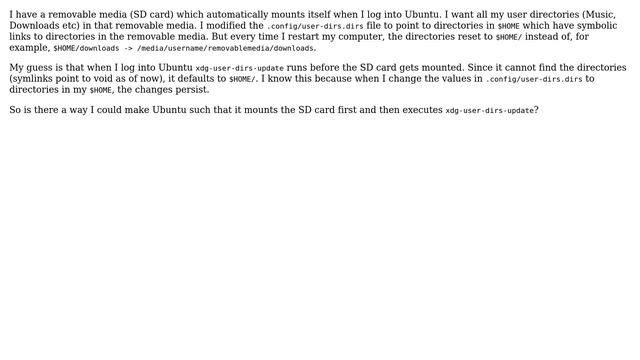 Ubuntu: Set XDG user directories as symlinks to removable media смотреть онлайн