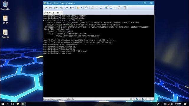 5).Konfigurasi FTP Server VSFTPD di debian смотреть онлайн
