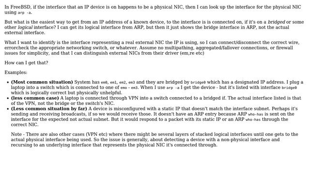 How to get from a logical interface to the interface of the underlying NIC a device is using, in... смотреть онлайн