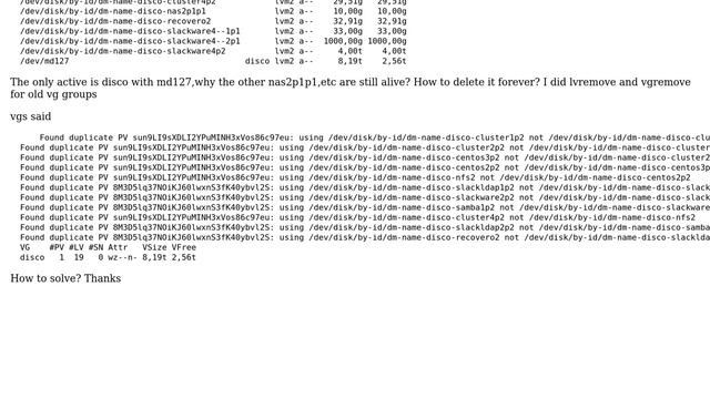 Unix & Linux: Duplicate UUID's for Physical Volumes But PV's aren't in a Volume Group смотреть онлайн