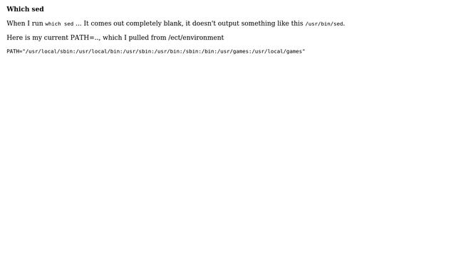 Ubuntu: The program 'sed' is currently not installed. You can install it by typing [sed: not found] смотреть онлайн