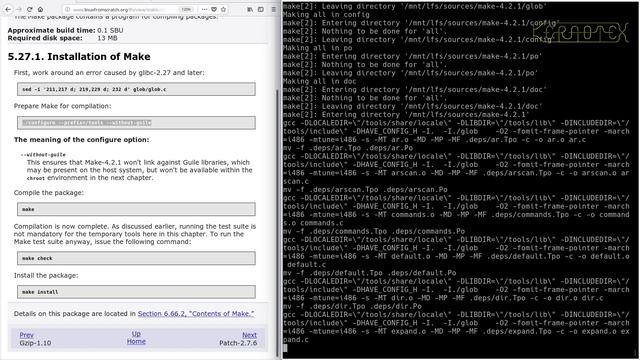 LFS on an Intel i486 Episode 51 - 5.27. Make-4.2.1 смотреть онлайн