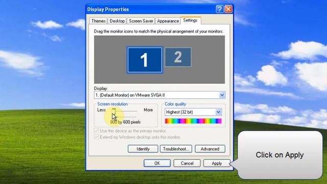 Windows XP: How To Change Desktop Screen Resolution смотреть онлайн