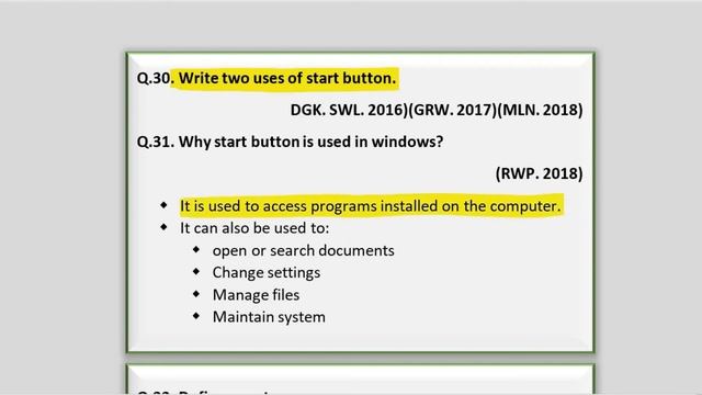 Windows Operating System Important Short Questions|11th Class Computer Guess Paper| All Punjab Boar смотреть онлайн