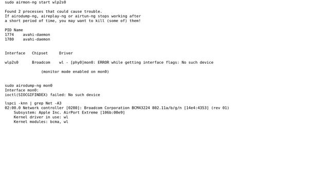 Ubuntu: aircrack no such device смотреть онлайн