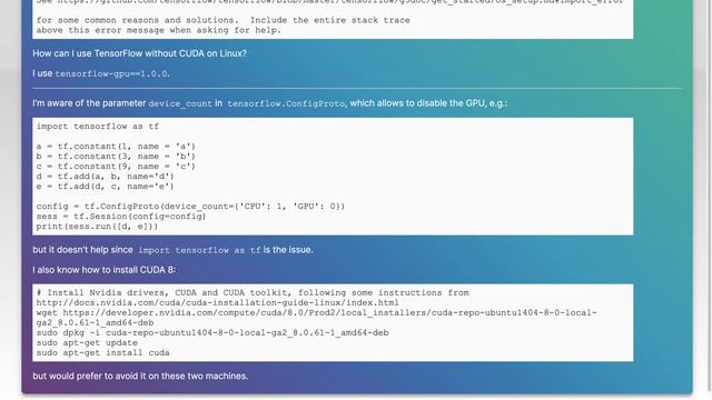 How can I use TensorFlow without CUDA on Linux? смотреть онлайн