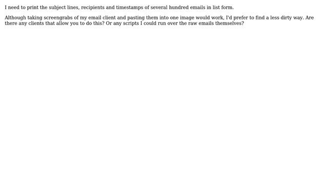 Unix & Linux: Printing a list of email subject lines and recipients смотреть онлайн