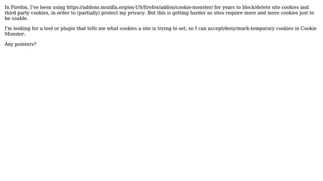 Unix & Linux: firefox plugin to show cookies for a site смотреть онлайн