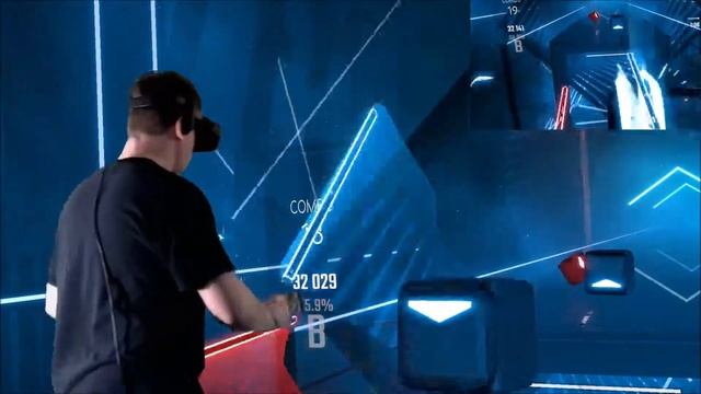 Beat Saber in Mixed Reality on Oculus Rift смотреть онлайн