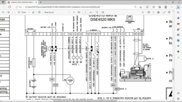 Deep Sea Electronics DSE4520 MKII Control Panel Tutorial .Deep sea 4520 module installation