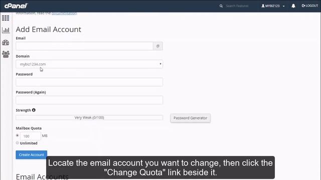 cPanel Email Quota смотреть онлайн