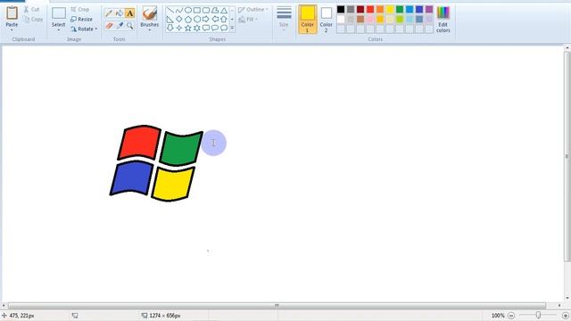 how to make logo of windows 7 in ms paint смотреть онлайн