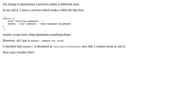 daemon function isn't working in CentOS 6.4 (2 Solutions!!) смотреть онлайн