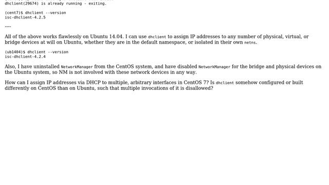Unix & Linux: Configure multiple interfaces with DHCP on CentOS смотреть онлайн