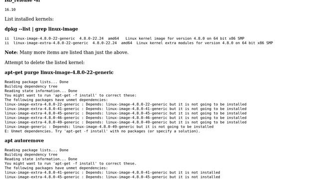 Cannot delete older kernels - boot partition full смотреть онлайн