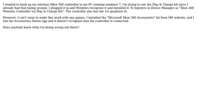 Unix & Linux: PC does not recognize XBox 360 controller connected through Play & Charge Kit смотреть онлайн