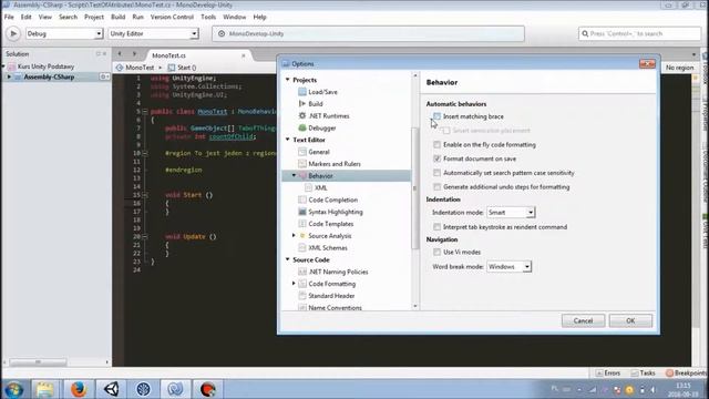 Kurs MonoDevelop - Ustawienia składni смотреть онлайн