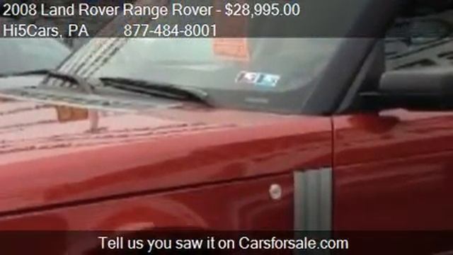 2008 Land Rover Range Rover HSE - for sale in Philadelphia, смотреть онлайн