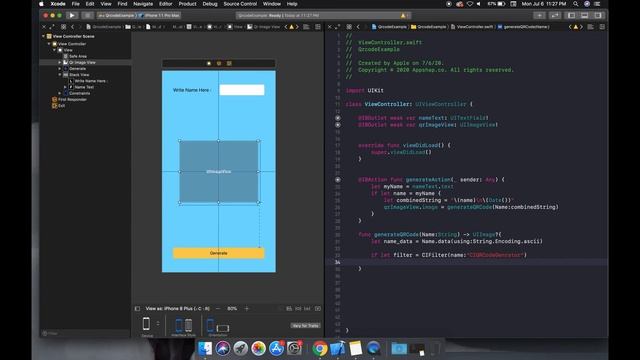 How To Create A QR Code Generator In Xcode 11 (Swift 5) смотреть онлайн
