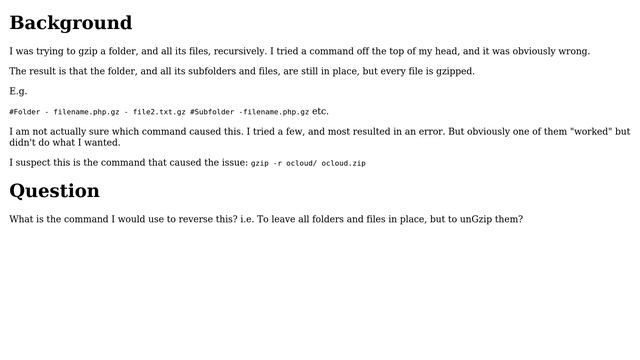 Unix & Linux: How can I undo an incorrect gzip? (2 Solutions!!) смотреть онлайн