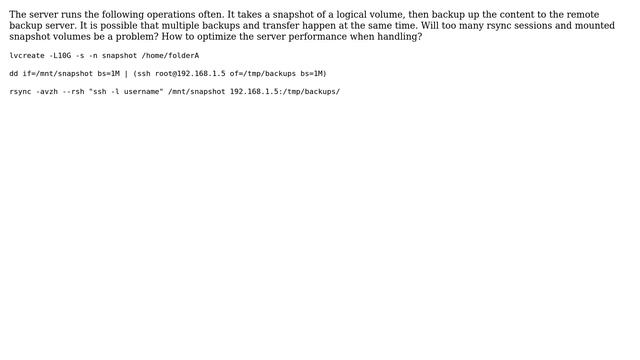 handle multiple calls of rsync, dd and snapshot смотреть онлайн